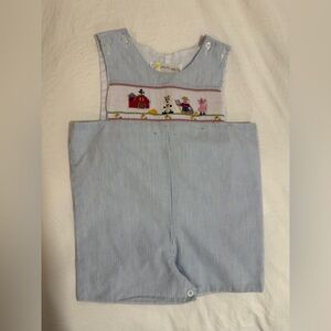 Smocked Jon Jon size 18 months ****call out*****marker marks under smocking.